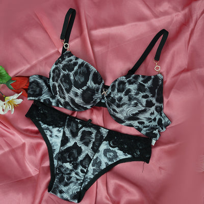 Leopard Print Push-Up Bra