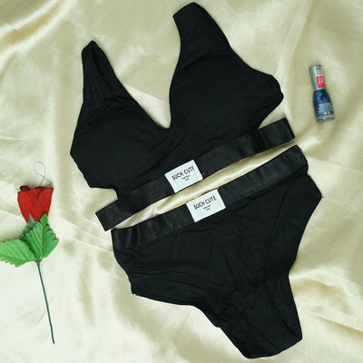 Women's Gym Sports Bra and Briefs Set