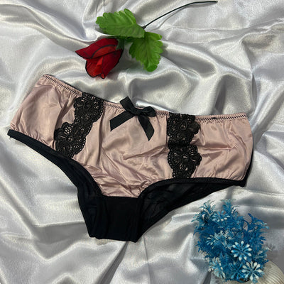 Elegant Satin Lace Bikini Panty