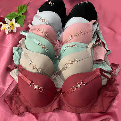 Lightly Padded Bra with Front Charm