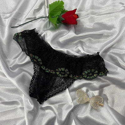 Lace Cheeky Thong Panty – Ultra Soft & Stretchable