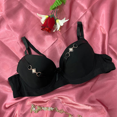 Lightly Padded Bra with Front Charm