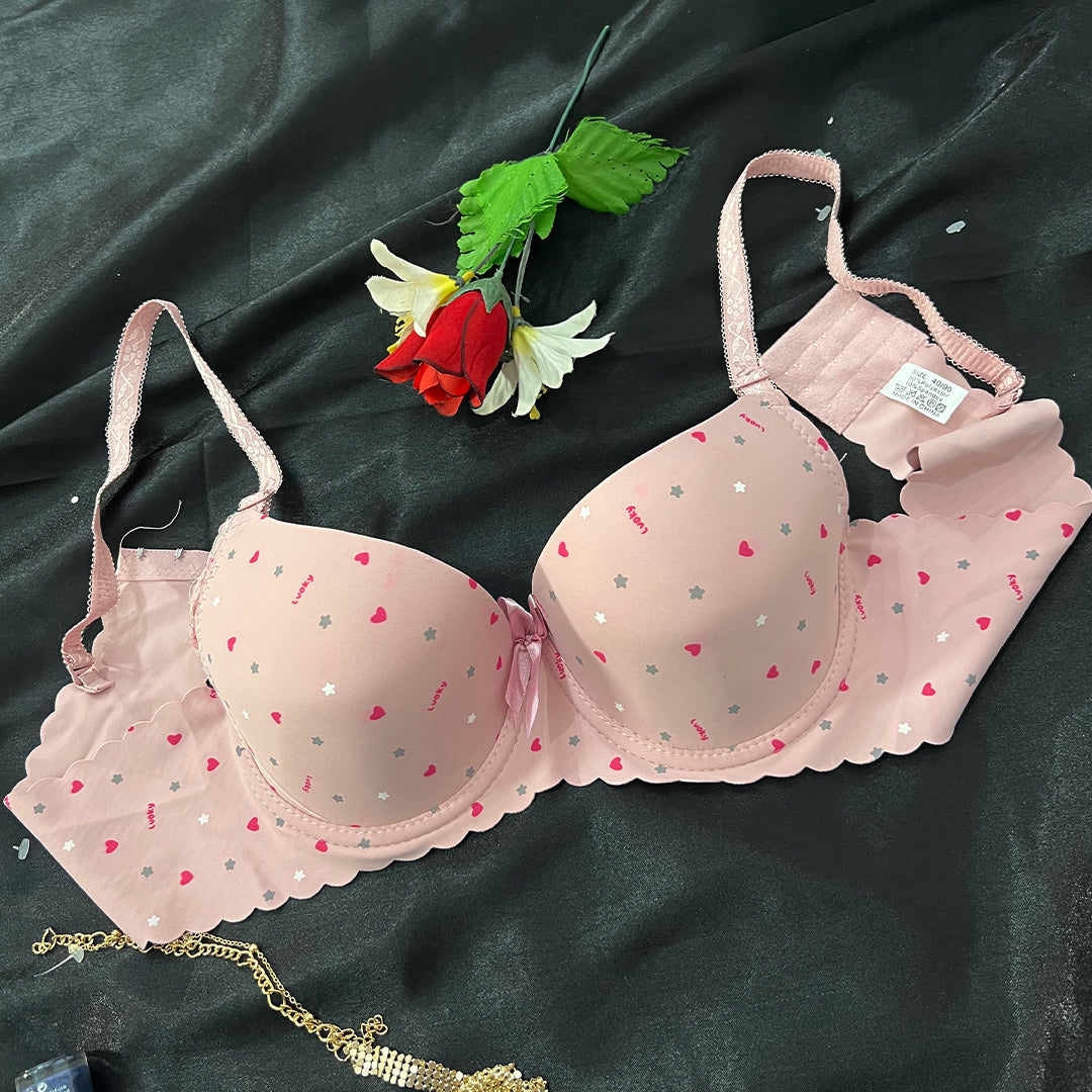 Playful Charm Lightly Padded Printed Bra