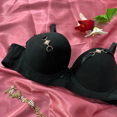 Lightly Padded Bra with Front Charm