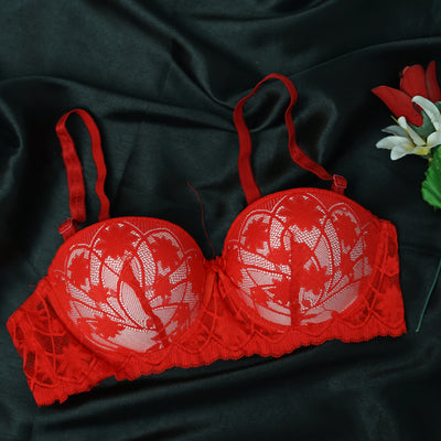 Very Soft Double Padded Lace Bridal Bra