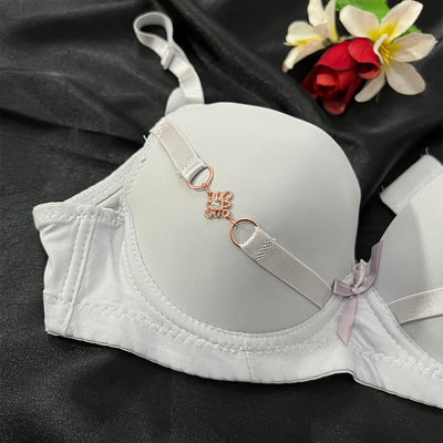 Lightly Padded Bra with Front Charm