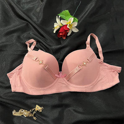Lightly Padded Bra with Front Charm