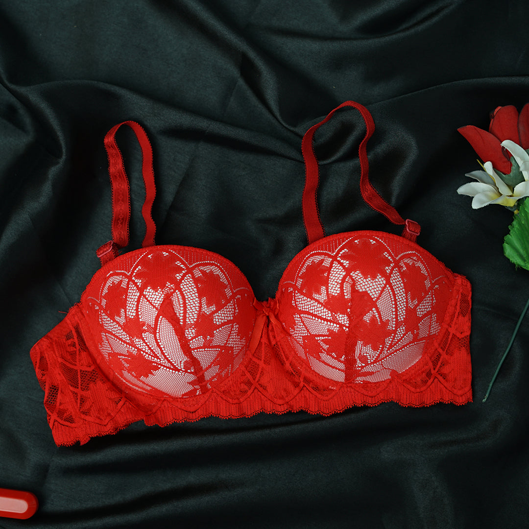Very Soft Double Padded Lace Bridal Bra