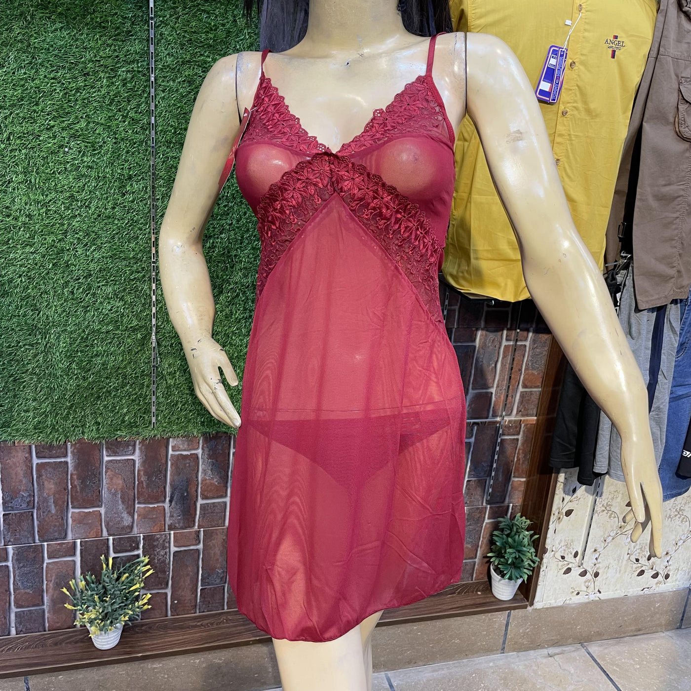 Sensual Charm Sheer Mesh Slip Dress
