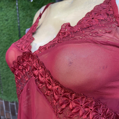 Sensual Charm Sheer Mesh Slip Dress