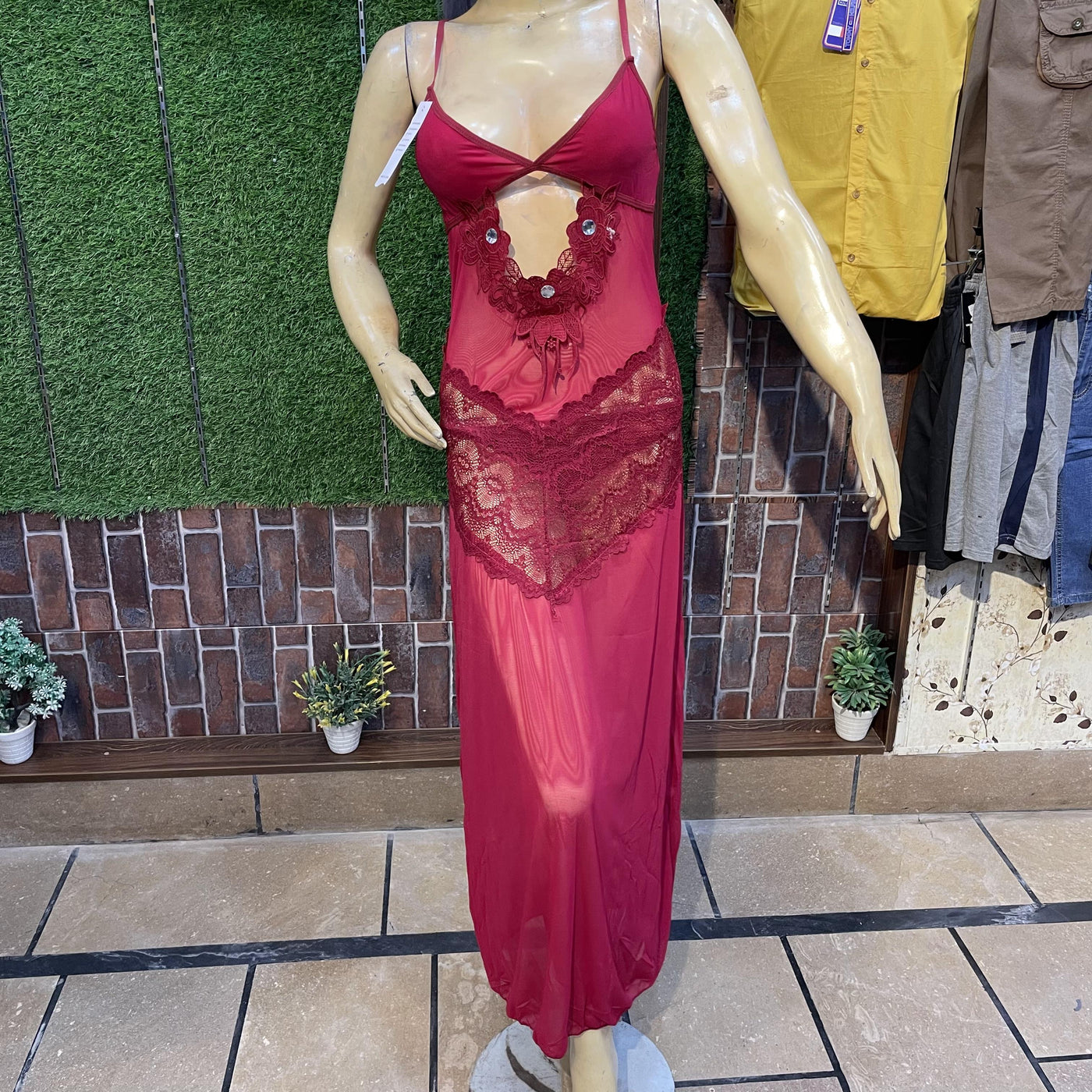 Romantic Allure Sheer Lace Nightdress