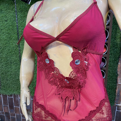 Romantic Allure Sheer Lace Nightdress