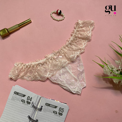 Blush Bloom Lace Thong