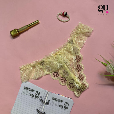 Blush Bloom Lace Thong