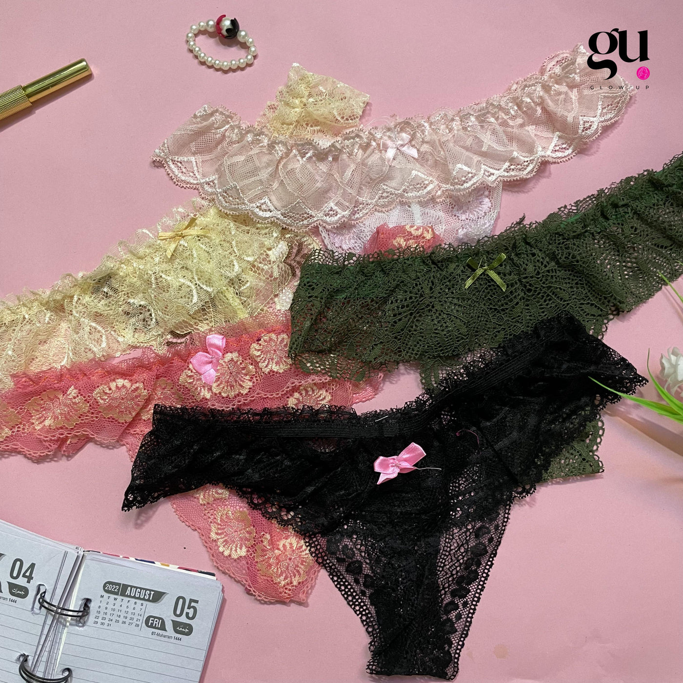 Blush Bloom Lace Thong