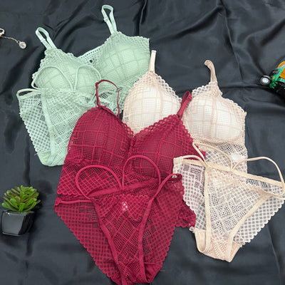 Bold Lacy Bralette & Panty Set for the Fierce You