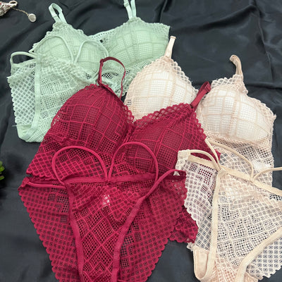 Bold Lacy Bralette & Panty Set for the Fierce You