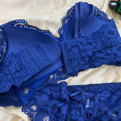 Midnight Bloom Lace Lingerie Set