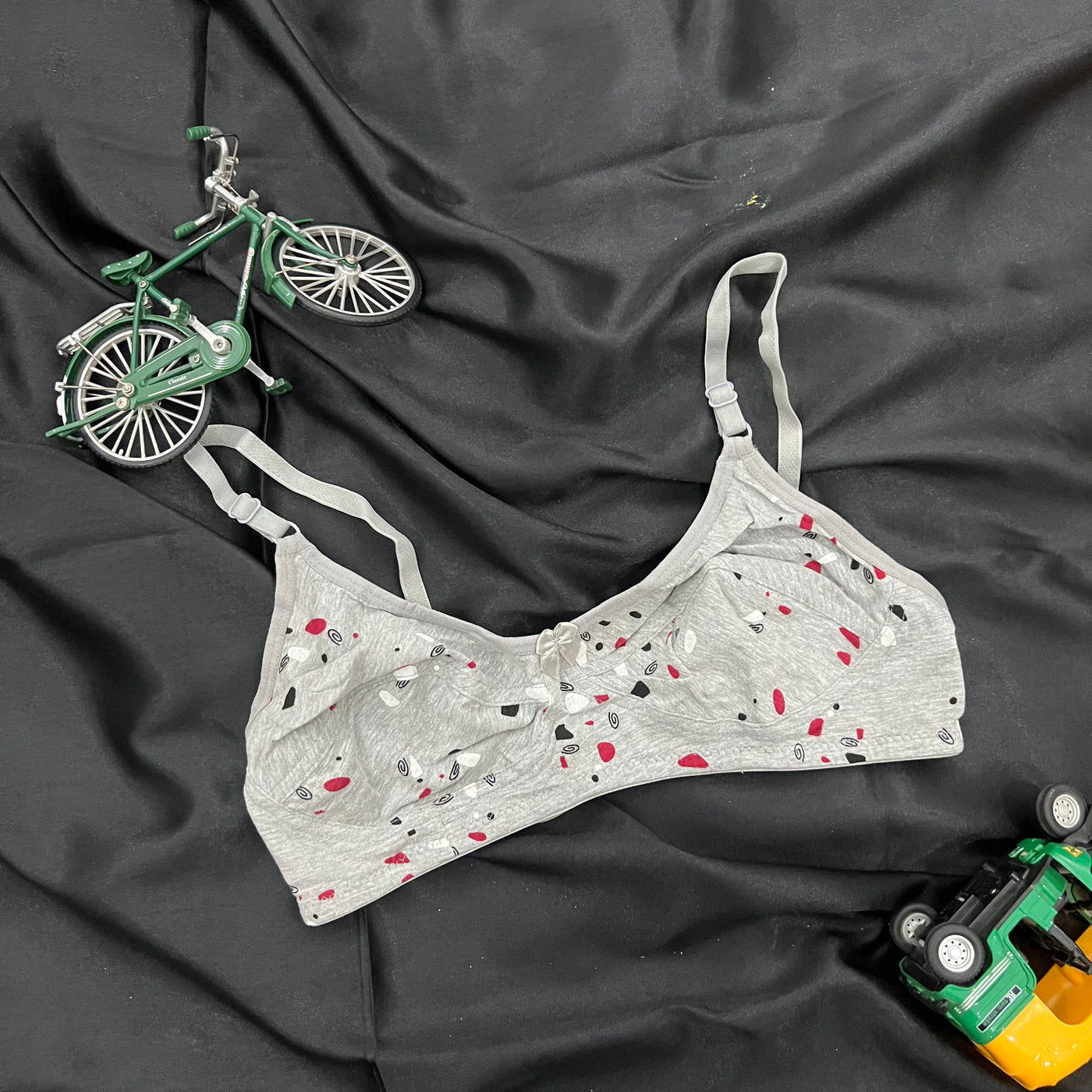 Printed Cotton Comfort Bra – Lightly Padded & Free Size