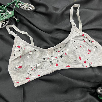 Printed Cotton Comfort Bra – Lightly Padded & Free Size