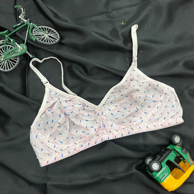 Printed Cotton Comfort Bra – Lightly Padded & Free Size