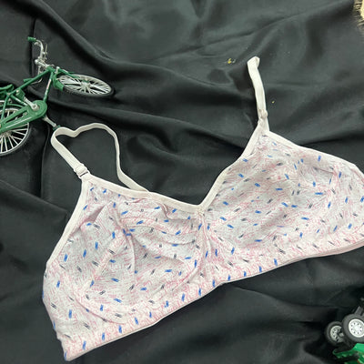 Printed Cotton Comfort Bra – Lightly Padded & Free Size