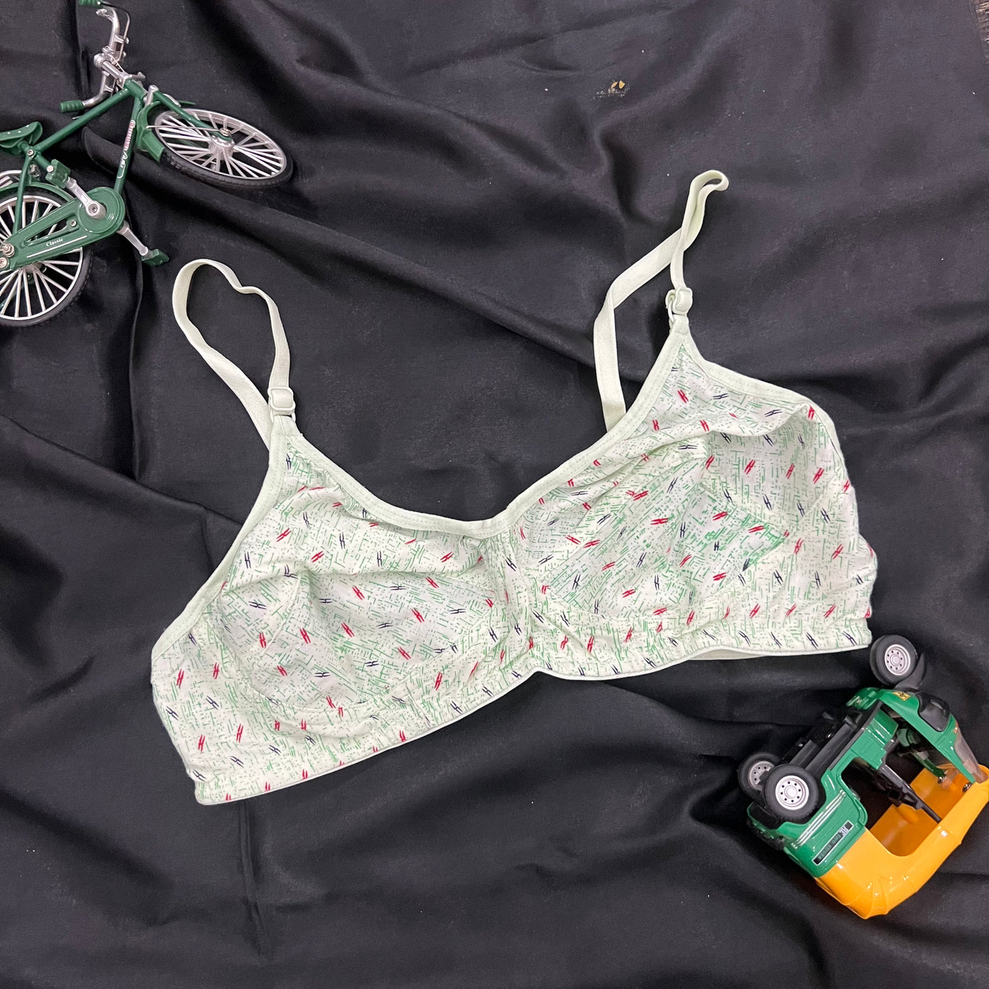 Printed Cotton Comfort Bra – Lightly Padded & Free Size