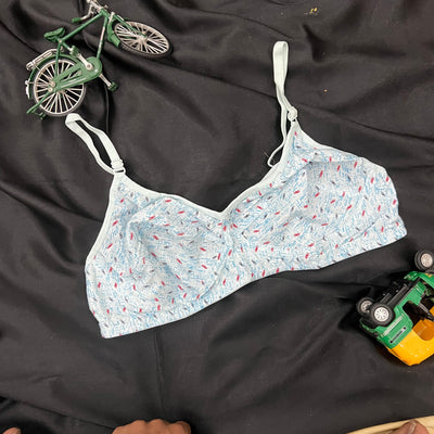Printed Cotton Comfort Bra – Lightly Padded & Free Size