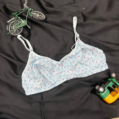 Printed Cotton Comfort Bra – Lightly Padded & Free Size