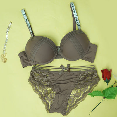 New French Lace Strap Push Up Lingerie