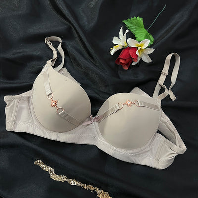 Lightly Padded Bra with Front Charm