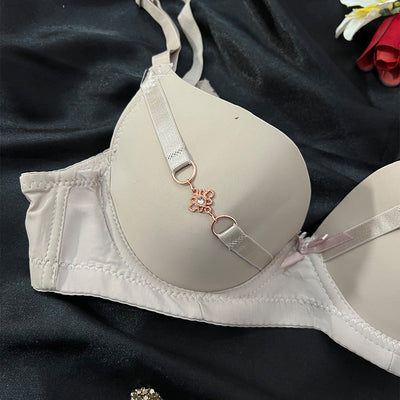 Lightly Padded Bra with Front Charm