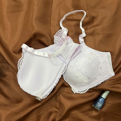 Elegant Floral Lace Bra – Crystal Charm Edition
