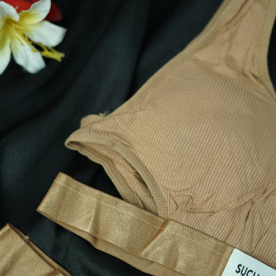 Women's Gym Sports Bra and Briefs Set