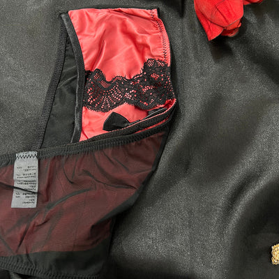 Elegant Satin Lace Bikini Panty