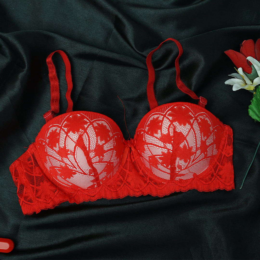 Very Soft Double Padded Lace Bridal Bra