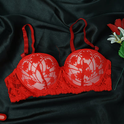 Very Soft Double Padded Lace Bridal Bra