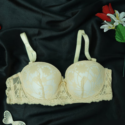 Very Soft Double Padded Lace Bridal Bra