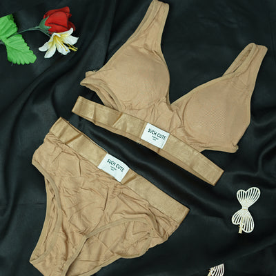 Women's Gym Sports Bra and Briefs Set