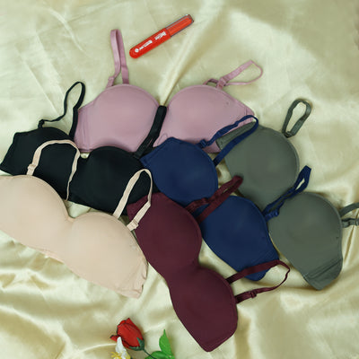 Smooth Half-Cup Non-Wired Push-Up Bra