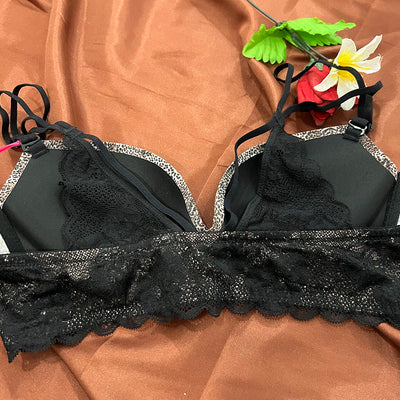 Wild Charm Leopard Print Lace Bralette
