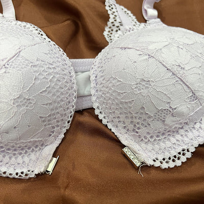 Elegant Floral Lace Bra – Crystal Charm Edition