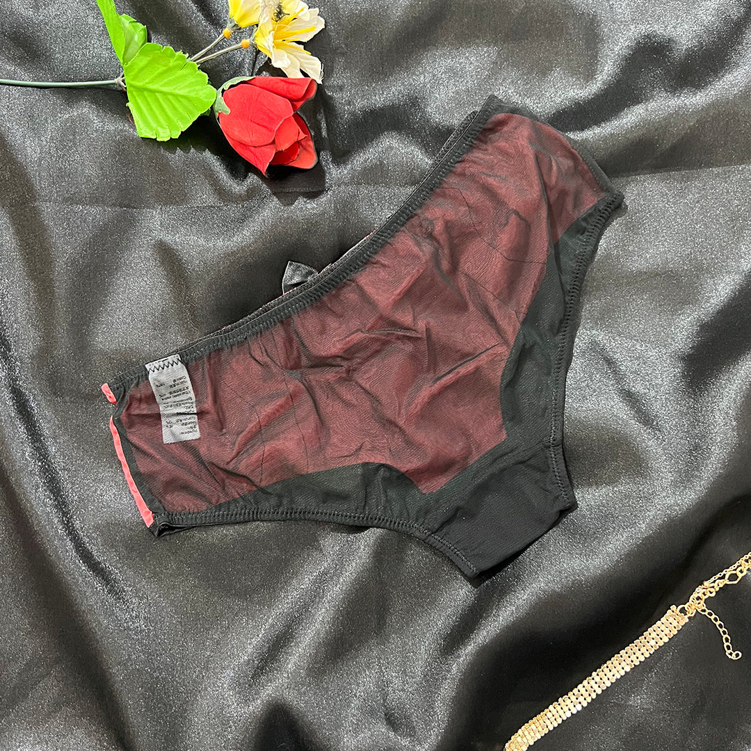 Elegant Satin Lace Bikini Panty