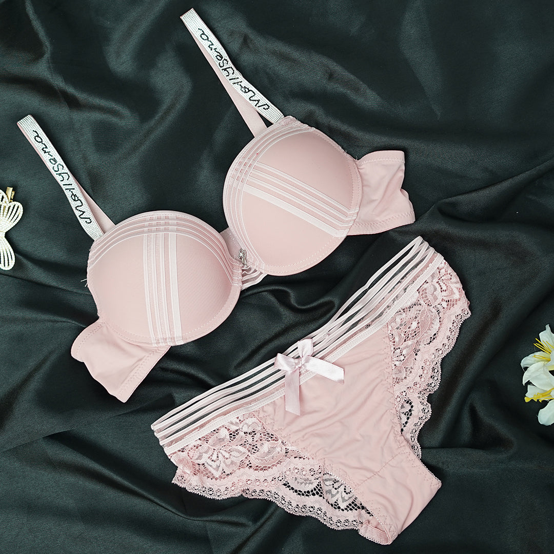 New French Lace Strap Push Up Lingerie