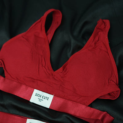 Women's Gym Sports Bra and Briefs Set
