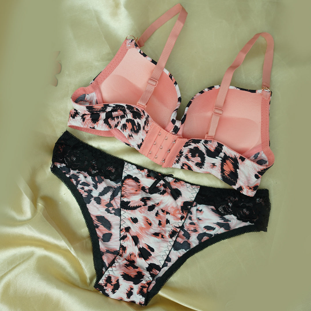 Leopard Print Push-Up Bra