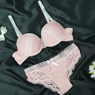 New French Lace Strap Push Up Lingerie