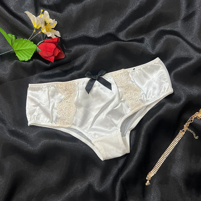 Elegant Satin Lace Bikini Panty