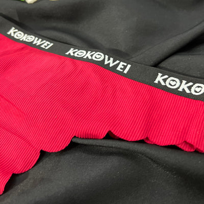 KOKOWEI Ribbed Thong with Scalloped Edges