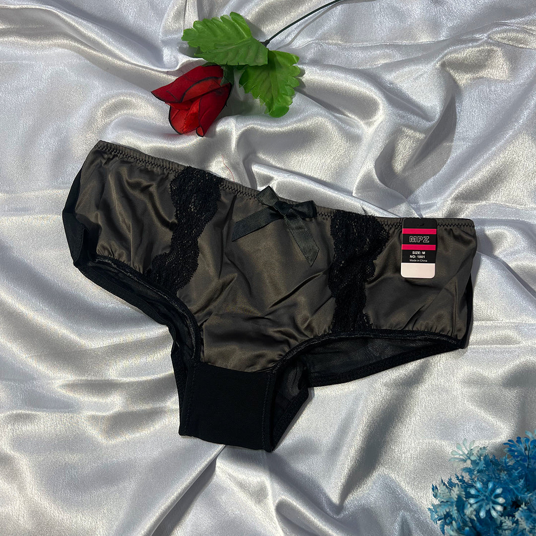 Elegant Satin Lace Bikini Panty